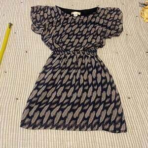 Paisley and Ivy Abstract Silk Flutter Sleeve Dress